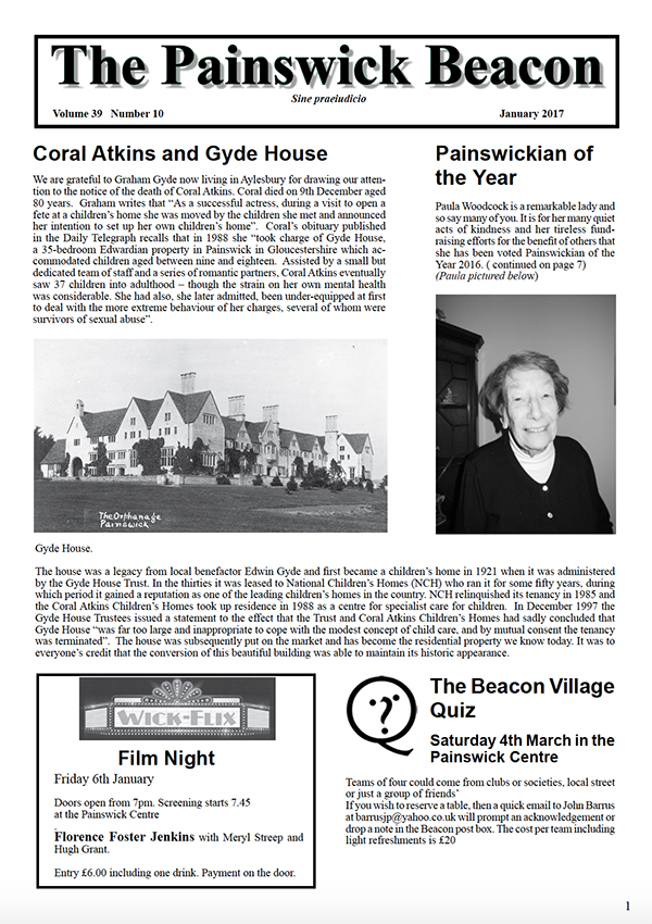 Painswick Beacon January 2017 Edition