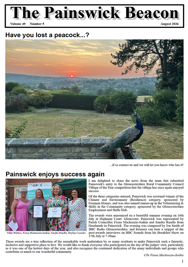 The latest edition of The Painswick Beacon - August 2026 